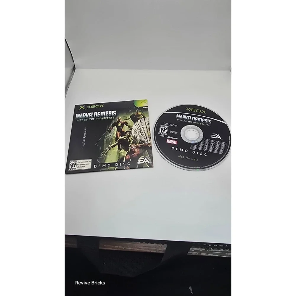 Xbox DEMO Disc Marvel Nemesis Rise of the‎ Imperpects EA 2005 Tested W/ Sleeve